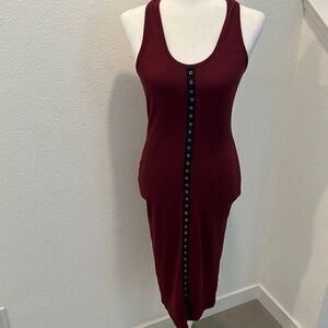 Ribbed Racerback midi dress